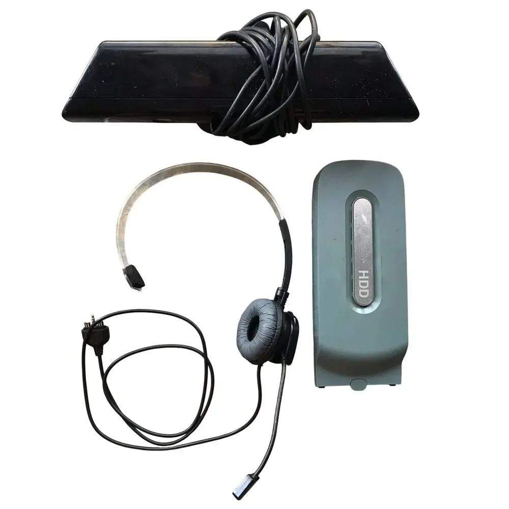 Gaming Accessories Xbox 360 Kinect Harddrive HDD Headset Bundle Microsoft